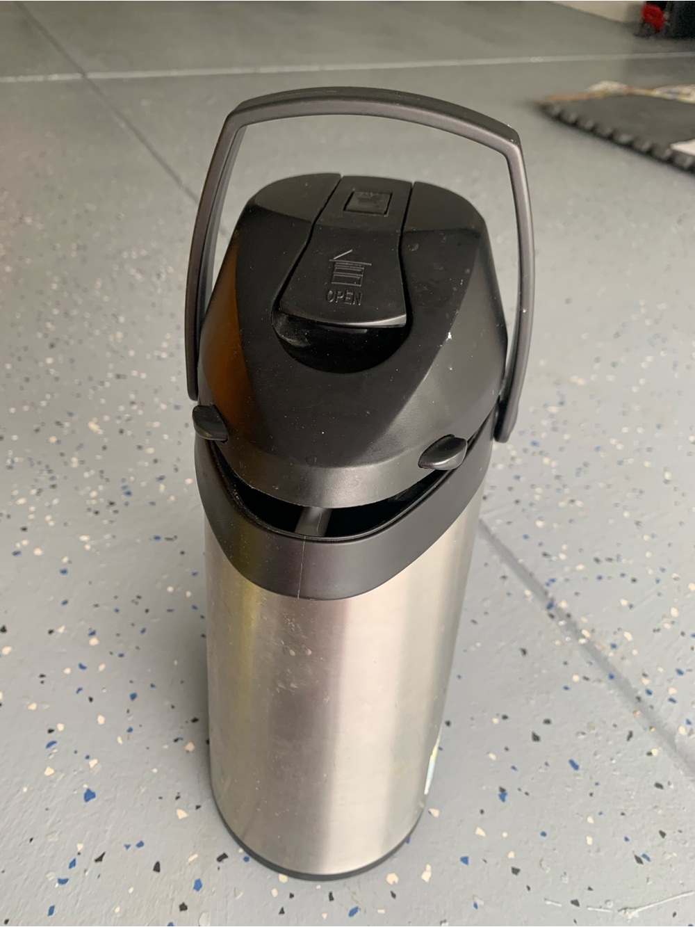 Stainless Steel Travel Thermos with Black Flip Lid